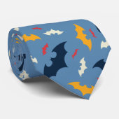 Red, Blue, and Yellow Bat Logo Pattern ネクタイ (ロール)