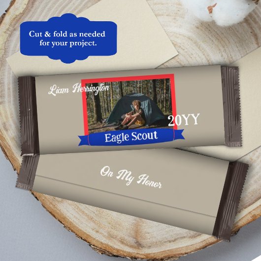 Red, Blue, Beige Eagle Scout Candy Bar Wrapper チラシ