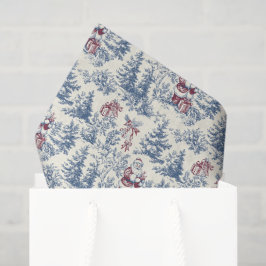 Red & Blue Christmas Santa Toile 薄葉紙