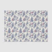 Red & Blue Christmas Santa Toile 薄葉紙 (正面)