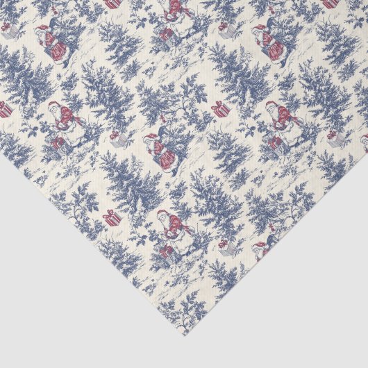 Red & Blue Christmas Santa Toile 薄葉紙 (詳細)