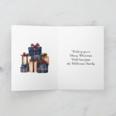 Red Blue Cream Country Christmas Gifts カード (内部)