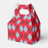 Red Blue & Crimson Christmas Argyle フェイバーボックス (裏面サイド)
