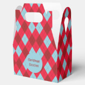 Red Blue & Crimson Christmas Argyle フェイバーボックス (オープン)