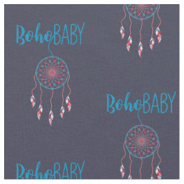 Red Blue Modern Boho Baby Dreamcatcher ファブリック
