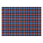 Red Blue On Black Plaid Tartan Design  テーブルクロス (正面(横))