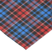 Red Blue On Black Plaid Tartan Design  テーブルクロス (アングル)