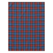 Red Blue On Black Plaid Tartan Design  テーブルクロス (正面)
