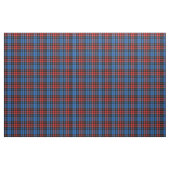 Red Blue On Black Plaid Tartan Design  ファブリック (ヤード)