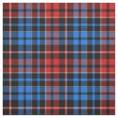 Red Blue On Black Plaid Tartan Design  ファブリック (見本)