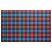 Red Blue On Black Plaid Tartan Design  ファブリック (ファットクウォーター)