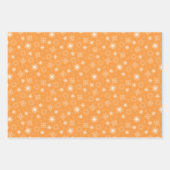 Red Blue Orange Christmas Forest Village ラッピングペーパーシート (正面3)