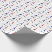 Red Blue Paris Gift Wrap Wrapping Paper France ラッピングペーパー (角)