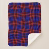 Red Blue Plaid Checker Seamless Pattern シェルパブランケット (正面)