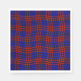 Red Blue Plaid Checker Seamless Pattern スタンダードランチョンナプキン
