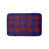 Red Blue Plaid Checker Seamless Pattern バスマット (正面)