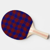 Red Blue Plaid Checker Seamless Pattern 卓球ラケット (横)