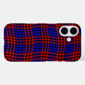Red Blue Plaid Checker Seamless Pattern Case-Mate iPhoneケース (裏面 (横))