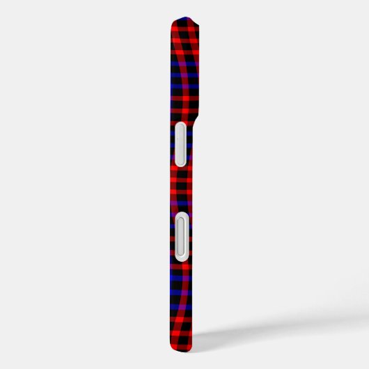 Red Blue Plaid Checker Seamless Pattern Case-Mate iPhoneケース (裏面 / 右)