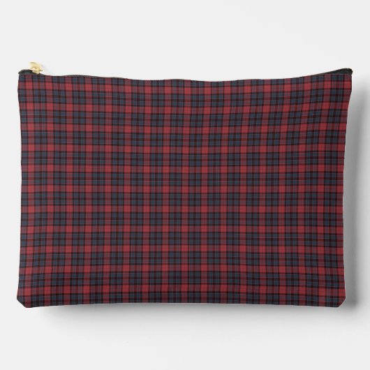 Red Blue Plaid Tartan Pattern アクセサリーポーチ (正面)