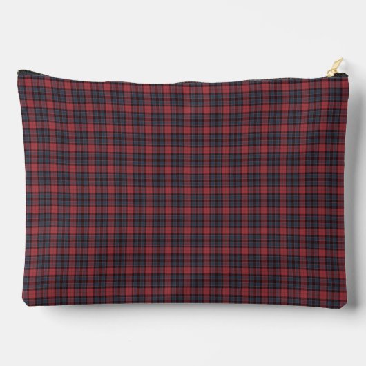 Red Blue Plaid Tartan Pattern アクセサリーポーチ (裏面)