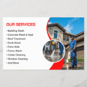 Red Blue Power Wash House Cleaning Services チラシ (裏面)