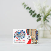 Red Blue Power Wash House Cleaning Services 名刺 (スタンド正面)