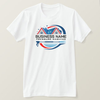Red Blue Power Wash House Cleaning Services Tシャツ