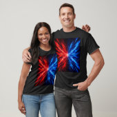 red blue shirt, abstract explosion shirt, energy b tシャツ (ユニセックス)