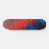 Red Blue Static Grunge Skateboard スケートボード (横)
