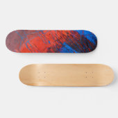 Red Blue Static Grunge Skateboard スケートボード (横)