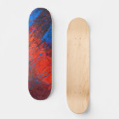 Red Blue Static Grunge Skateboard スケートボード (正面)