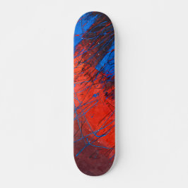 Red Blue Static Grunge Skateboard スケートボード