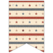 Red Blue Stripes Doggy Party バンティングフラッグ (第1の旗)