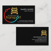 Red Blue Transport Global Orbits Logisticsドライバ 名刺 (正面/裏面)