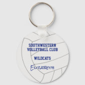 red blue volleyball keychain w school team name キーホルダー (裏面)