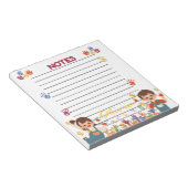 Red Blue Yellow Playful Kids Personalized Notepad ノートパッド (アングル)