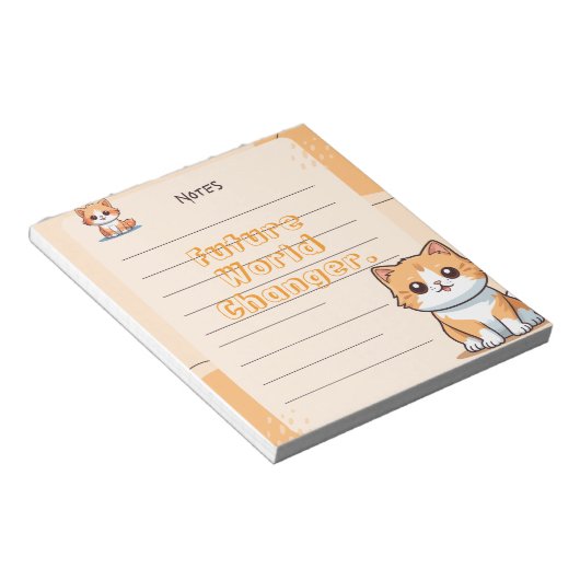 Red Blue Yellow Playful Kids Personalized Notepad ノートパッド (アングル)