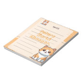 Red Blue Yellow Playful Kids Personalized Notepad ノートパッド (回転)