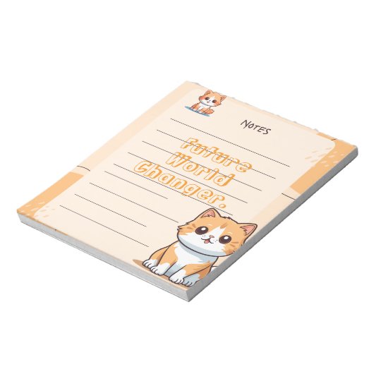 Red Blue Yellow Playful Kids Personalized Notepad ノートパッド (回転)