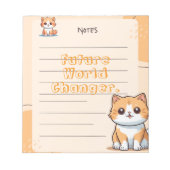 Red Blue Yellow Playful Kids Personalized Notepad ノートパッド (正面)