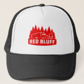 Red Bluff Bigfoot Semi-Truck & Forest Silhouette キャップ (正面)