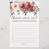 Red Blush フラワーローズ ゲーム Where Were We チラシ (正面)