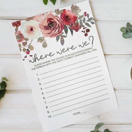 Red Blush フラワーローズ ゲーム Where Were We チラシ