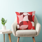 Red Blush Burgundy Geometric Composition クッション (椅子)