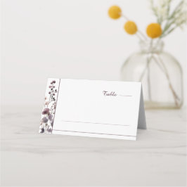 Red Blush Floral Wedding Elegant  プレイスカード