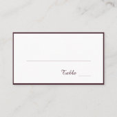 Red Blush Floral Wedding Elegant  プレイスカード (正面)