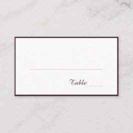 Red Blush Floral Wedding Elegant  プレイスカード