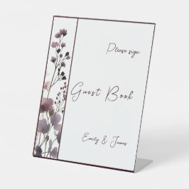 Red Blush Floral Wedding Elegant  台座サイン