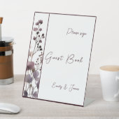 Red Blush Floral Wedding Elegant  台座サイン (インサイチュ)